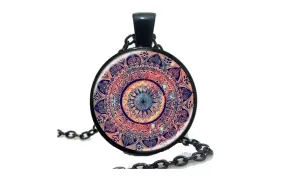 Kaleidoscope Mandala Pendant Necklace For Women