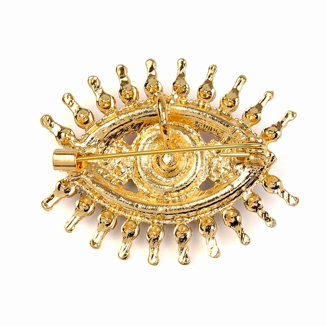 Kavove Bigg Gaze Emblem Multi Colour Brooch