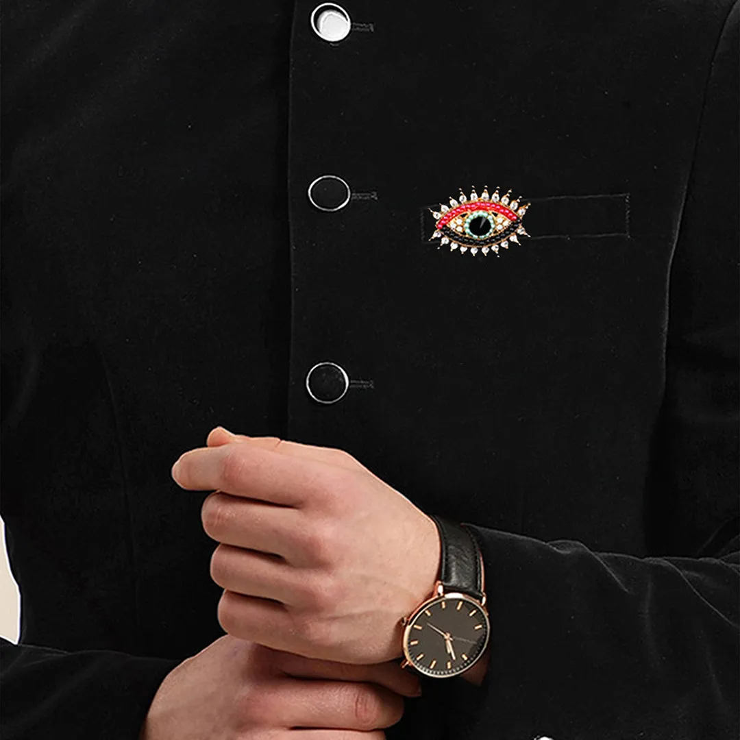 Kavove Bigg Gaze Emblem Multi Colour Brooch