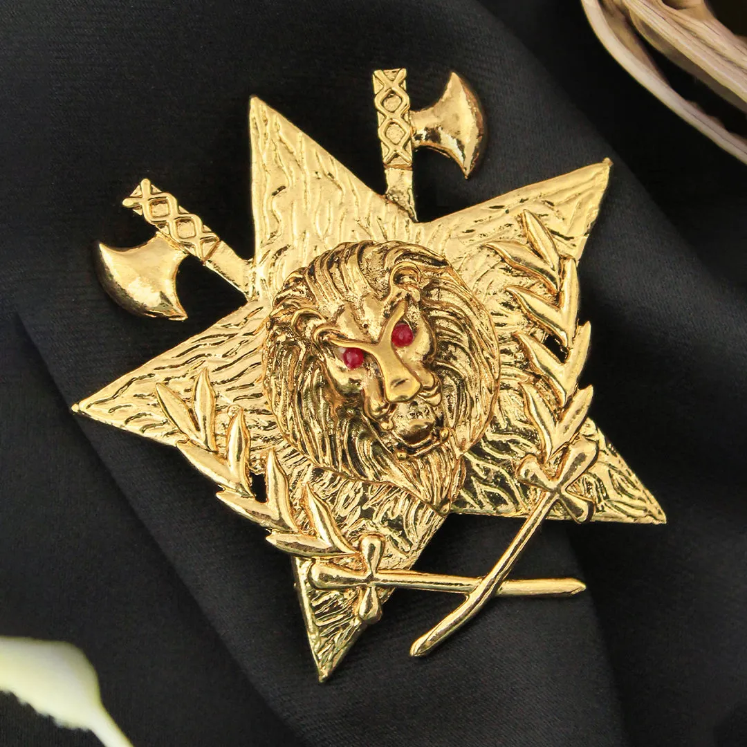 Kavove Lion's Valor Golden Colour Lapel Pin