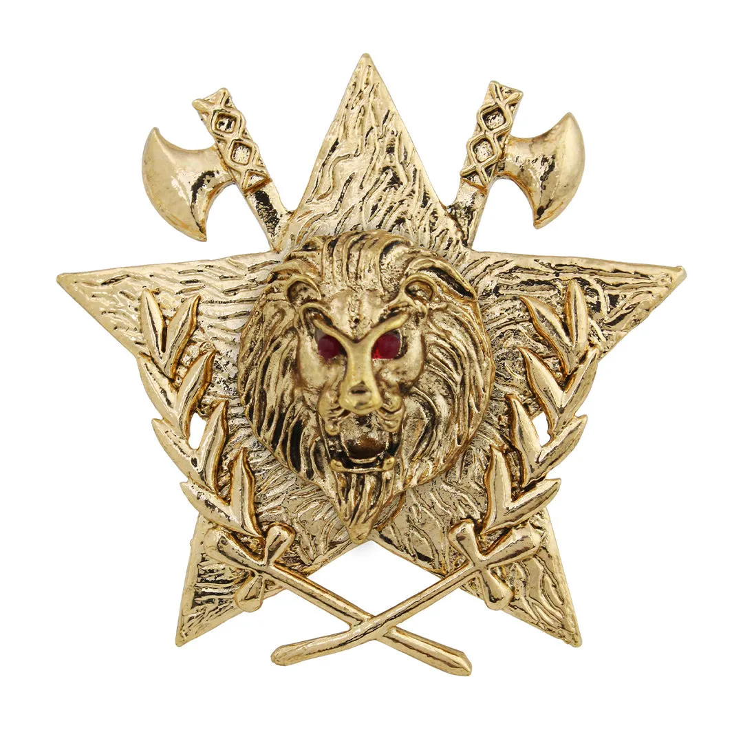 Kavove Lion's Valor Golden Colour Lapel Pin