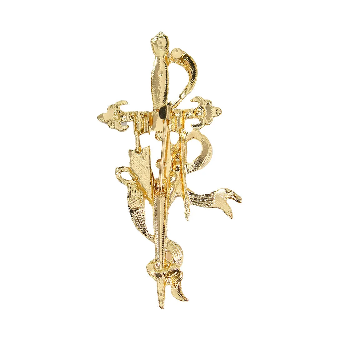 Kavove Majestic Mesh Golden Colour Brooch