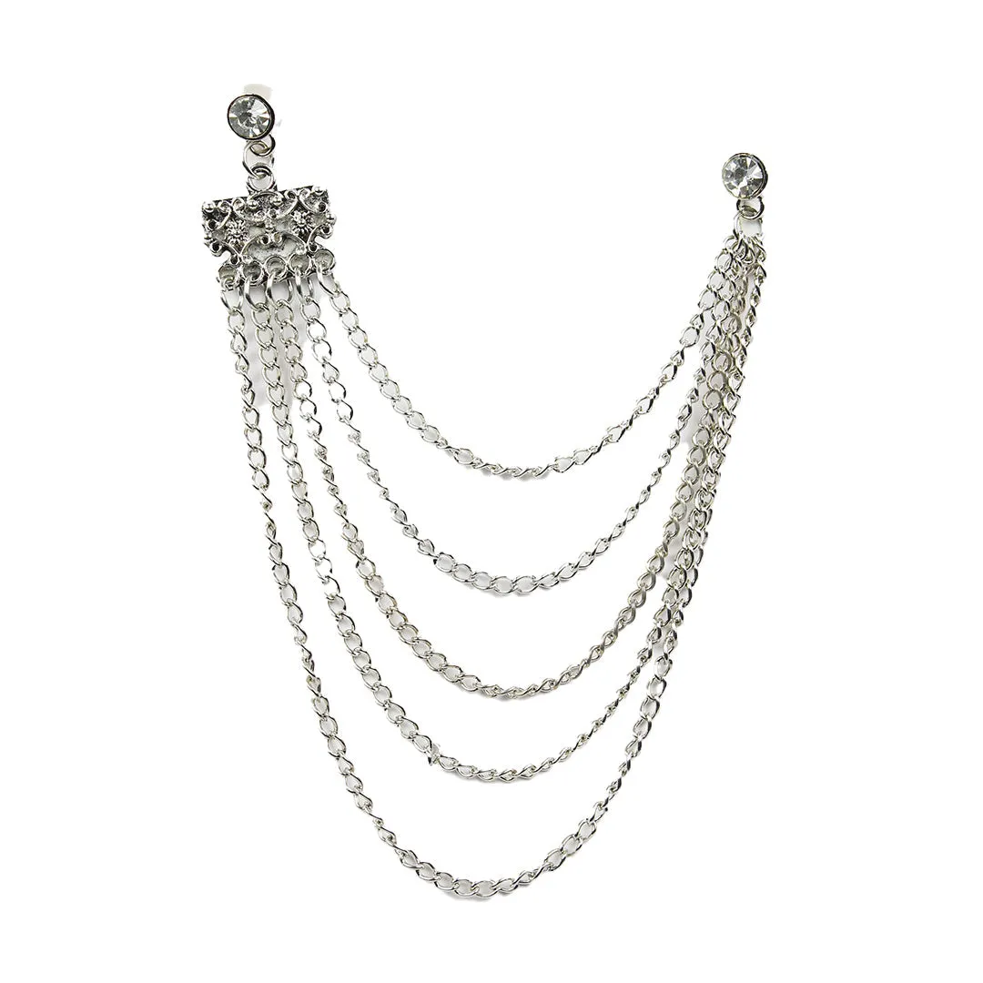 Kavove Stellar Studs Silver Colour Brooch