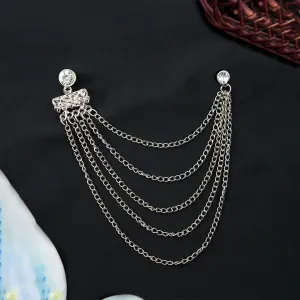 Kavove Stellar Studs Silver Colour Brooch
