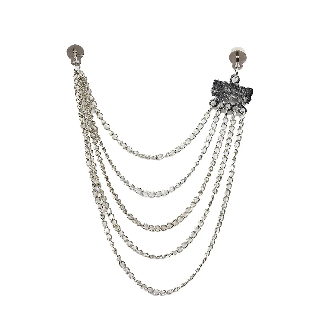 Kavove Stellar Studs Silver Colour Brooch