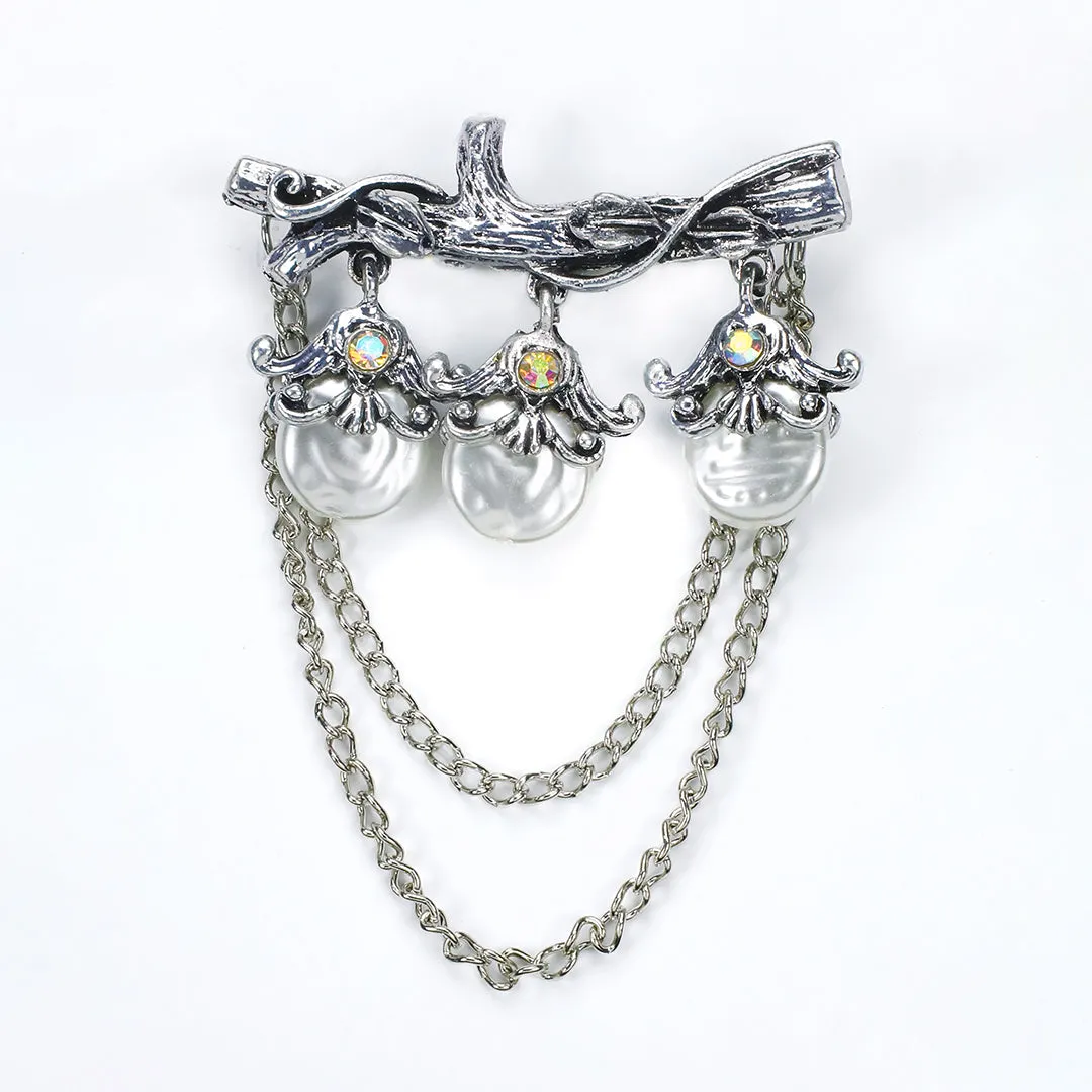 Kavove The Flora Falls Silver Colour Brooch