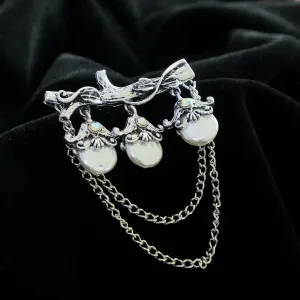 Kavove The Flora Falls Silver Colour Brooch