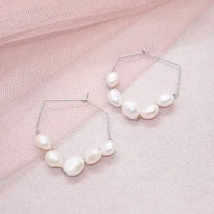 Kygo Freshwater Pearl Geo Earrings