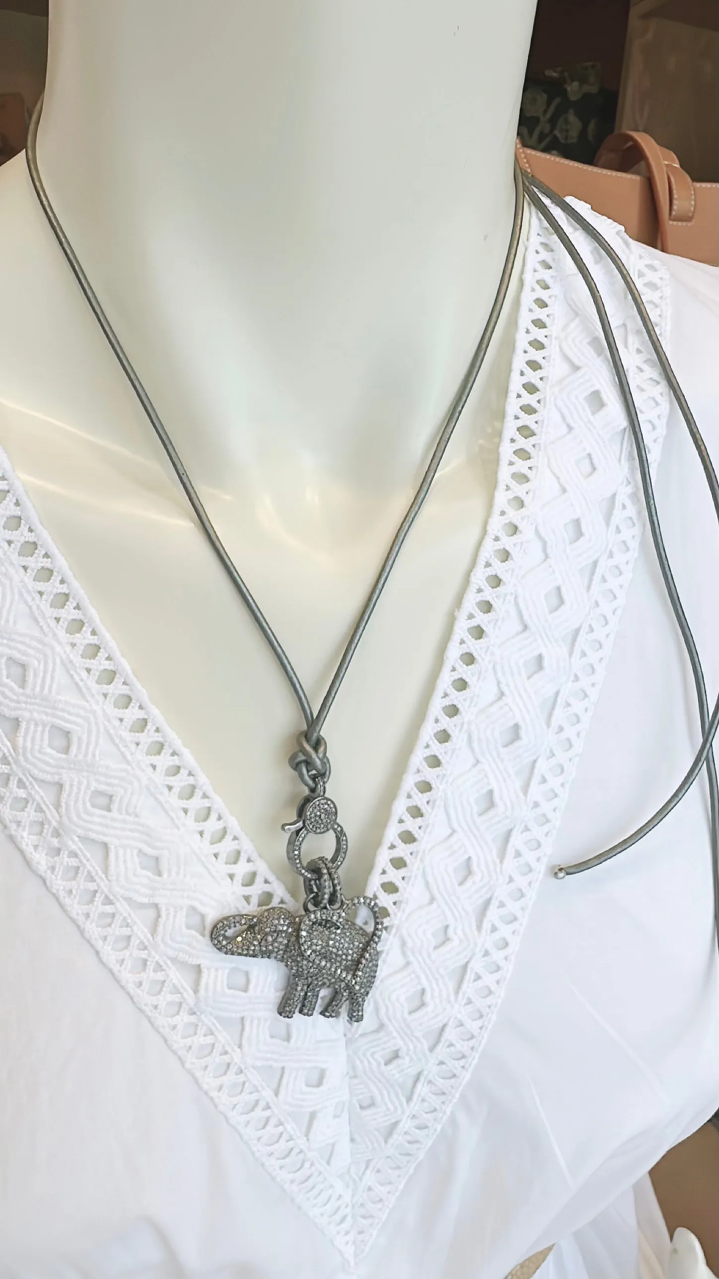 Leather Lariats with Pave Diamond Locks |  Colors