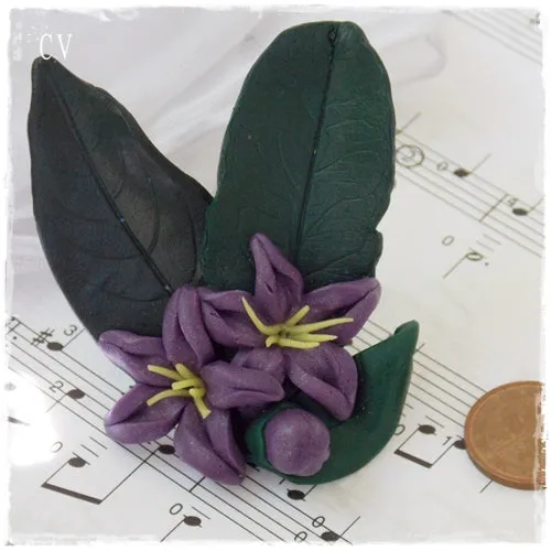 Lemon Tree Blossoms Brooch