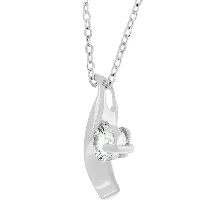 LOVCIA Elegant Twist Cubic Zirconia Pendant