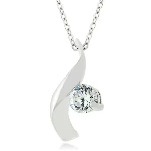 LOVCIA Elegant Twist Cubic Zirconia Pendant