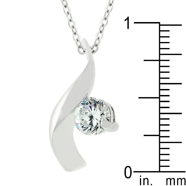 LOVCIA Elegant Twist Cubic Zirconia Pendant