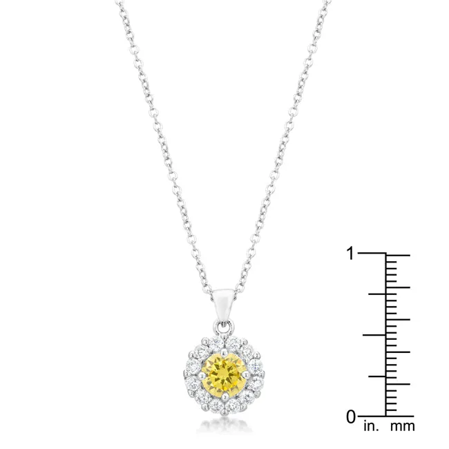 LOVCIA Yellow Bella Bridal Elegance Pendant