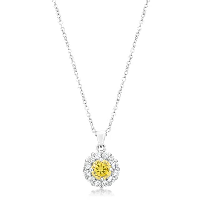 LOVCIA Yellow Bella Bridal Elegance Pendant