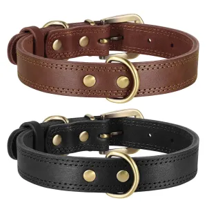 Majestic Genuine Leather Dog Collar