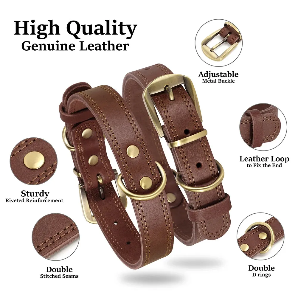 Majestic Genuine Leather Dog Collar