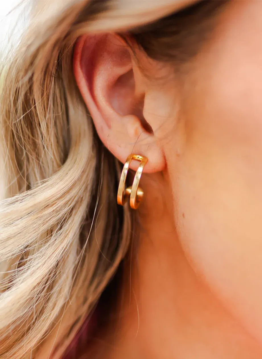 Michelle McDowell Raelynn Small Gold Hoops