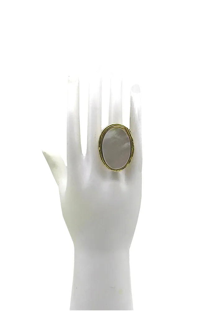 Mother of Pearl 1 Stone Ring