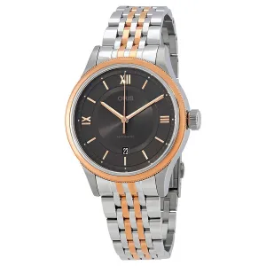 Oris Classic Grey Dial Automatic Men's Two Tone Steel Watch 01 733 7719 4373-07 8 20 12