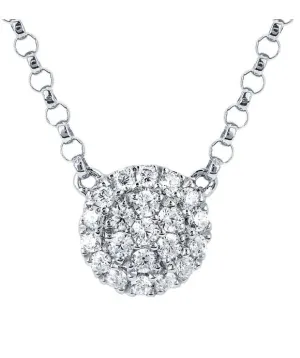 Ostbye - 14K White Gold Diamond Cluster Pendant