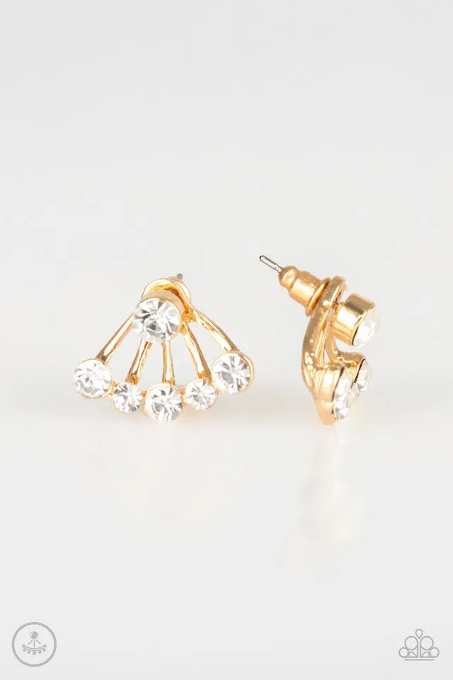 Paparazzi Earring ~ Jeweled Jubilee - Gold