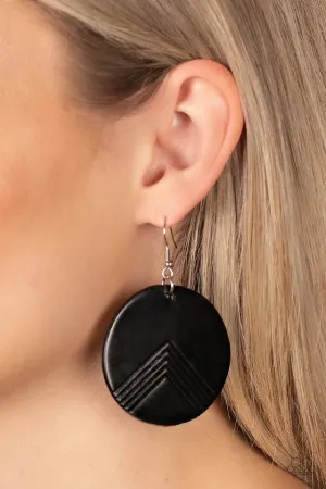 Paparazzi Earring ~ On the Edge of Edgy - Black