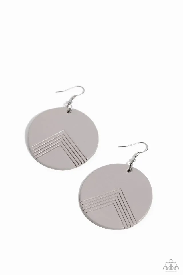 Paparazzi Earring ~ On the Edge of Edgy - Silver