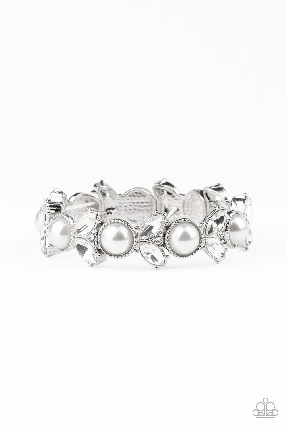 Paparazzi Opulent Oasis - White Bracelet
