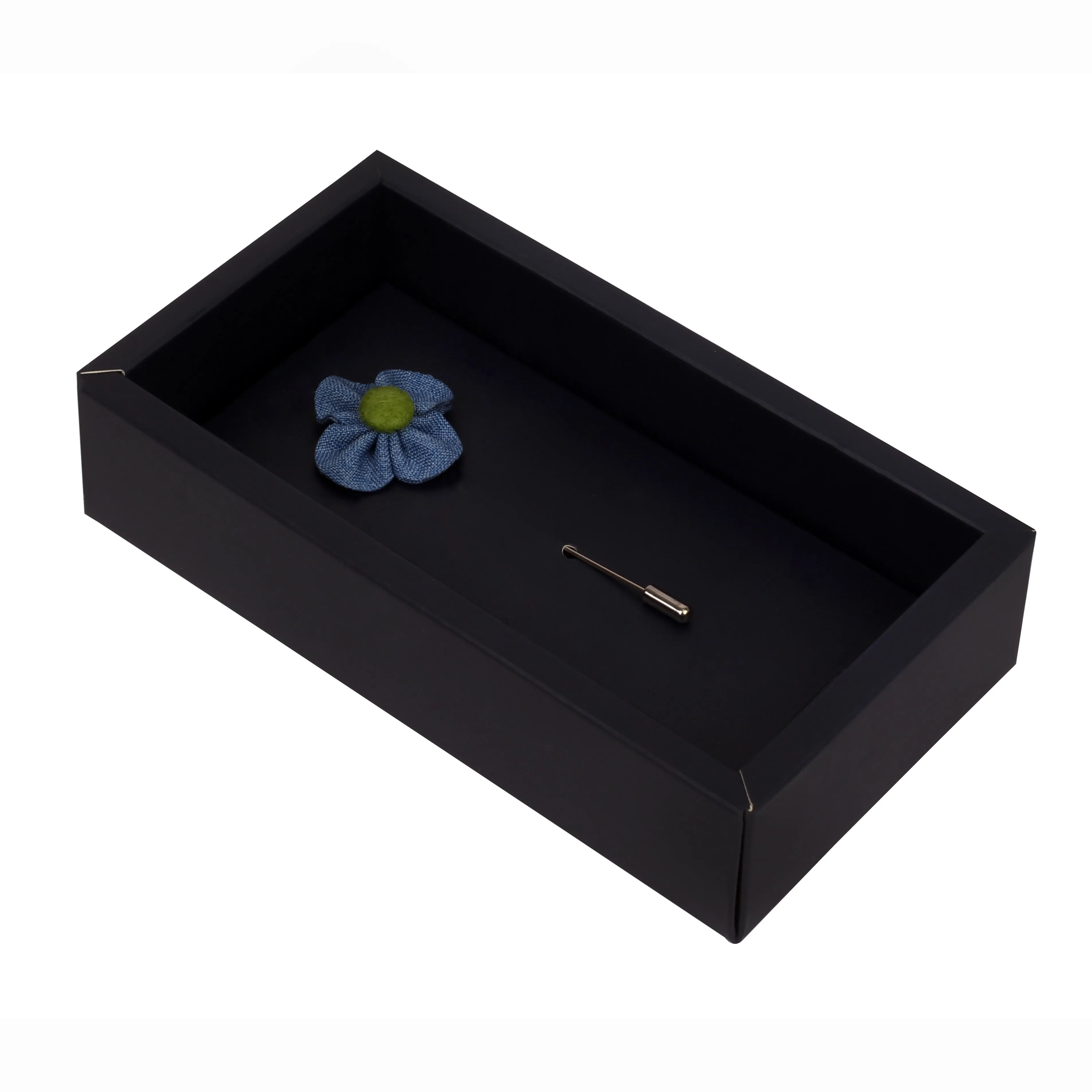 Peluche The Four Petal Classic Flower Blue, Green Brooch Lapel Pin