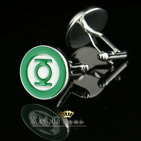 Promotion! Superhero Cuff Link retail superman ironman spiderman starwars captain flash green lanten batman 007 free shipping