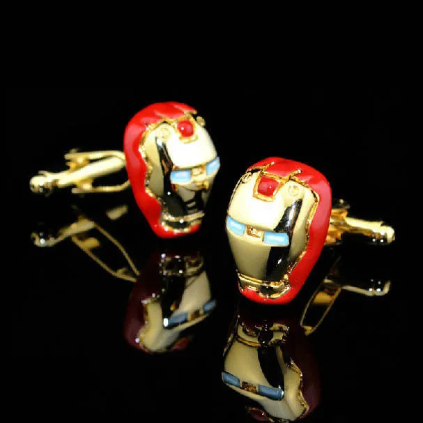 Promotion! Superhero Cuff Link retail superman ironman spiderman starwars captain flash green lanten batman 007 free shipping