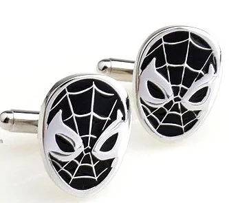 Promotion! Superhero Cuff Link retail superman ironman spiderman starwars captain flash green lanten batman 007 free shipping
