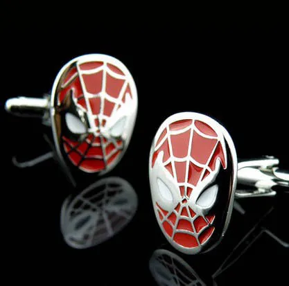 Promotion! Superhero Cuff Link retail superman ironman spiderman starwars captain flash green lanten batman 007 free shipping
