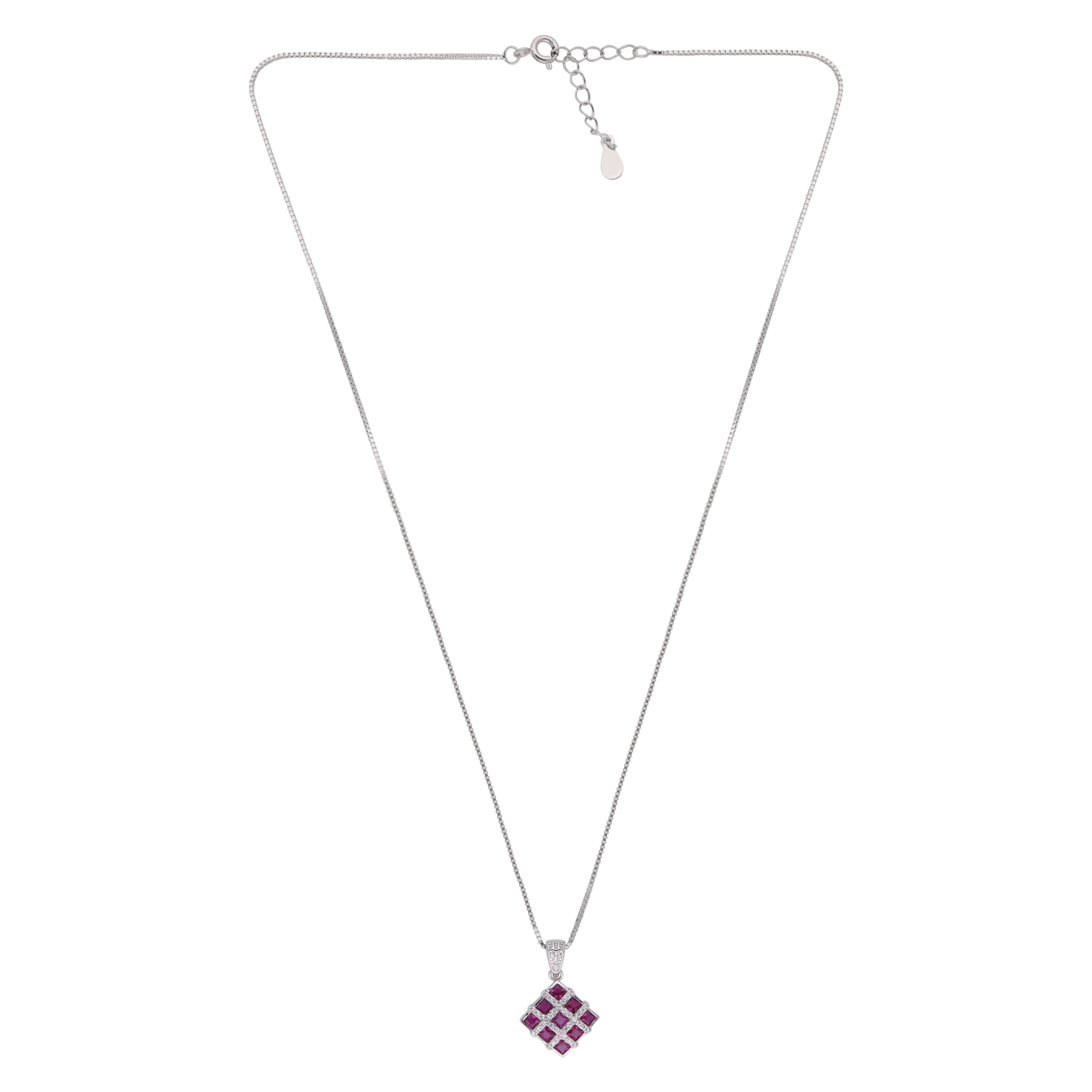 Radiant Ruby & Zircon Pendant | SKU : 0020860158, 0020860141, 0003402023, 0020860127, 0020860134, 0003402030,