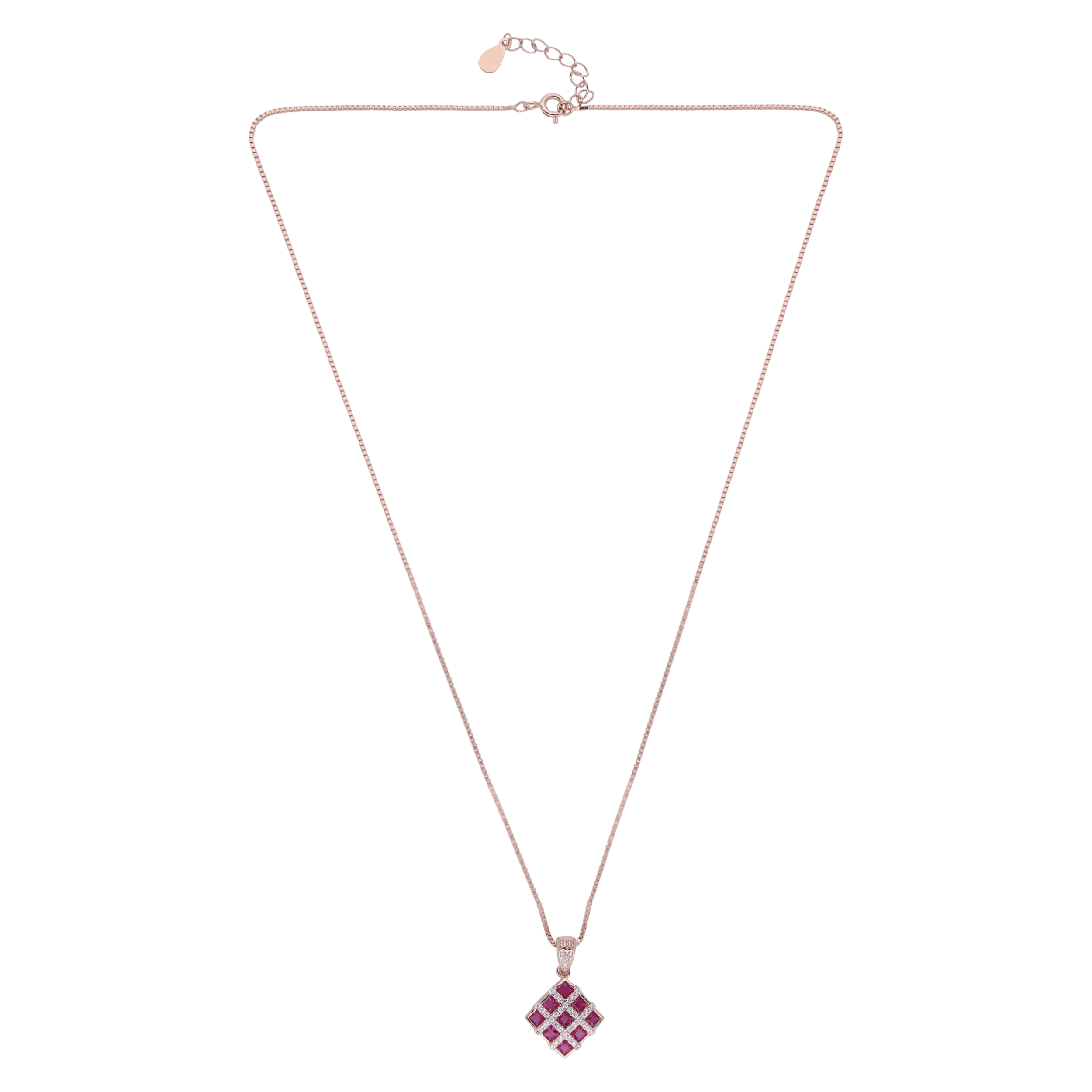 Radiant Ruby & Zircon Pendant | SKU : 0020860158, 0020860141, 0003402023, 0020860127, 0020860134, 0003402030,