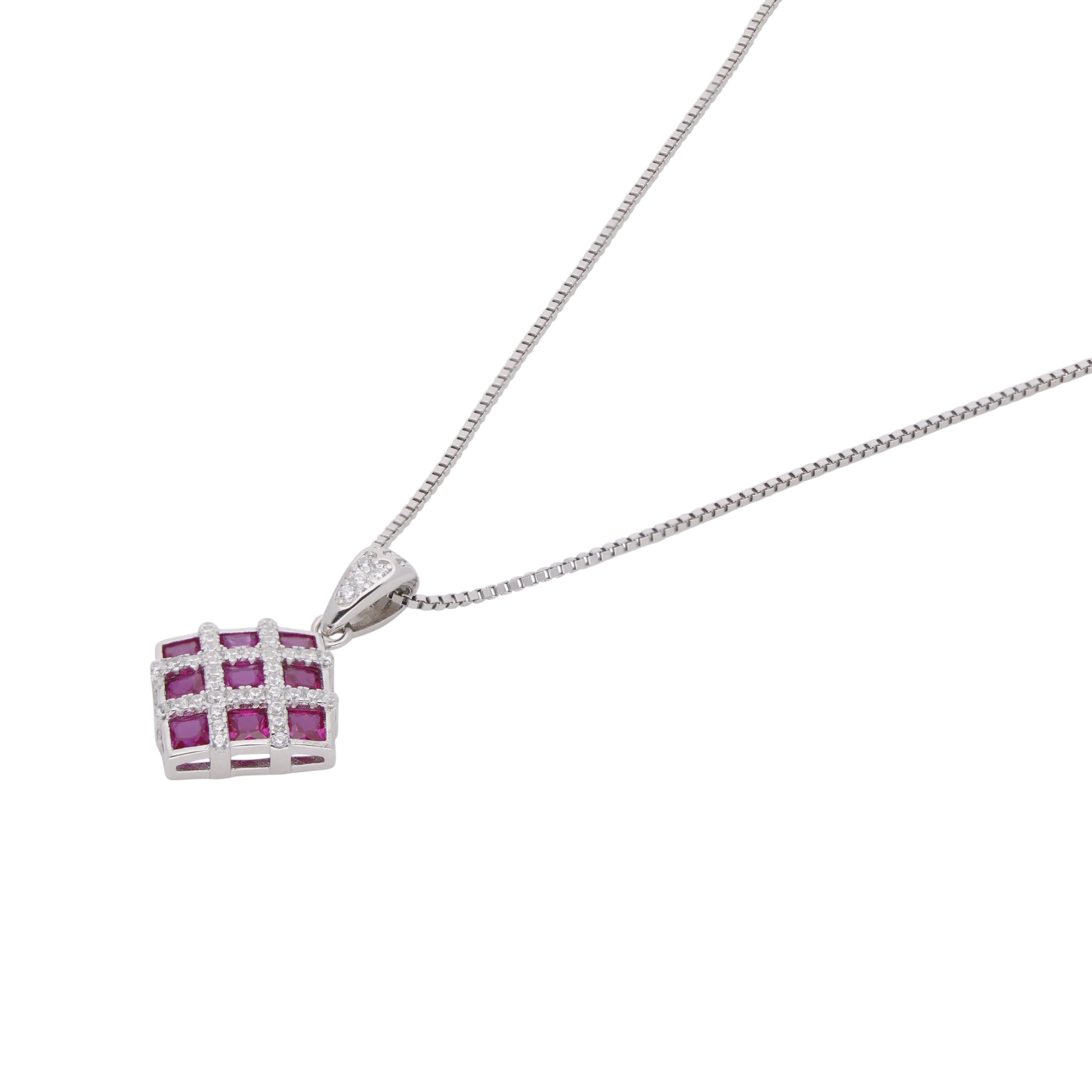 Radiant Ruby & Zircon Pendant | SKU : 0020860158, 0020860141, 0003402023, 0020860127, 0020860134, 0003402030,