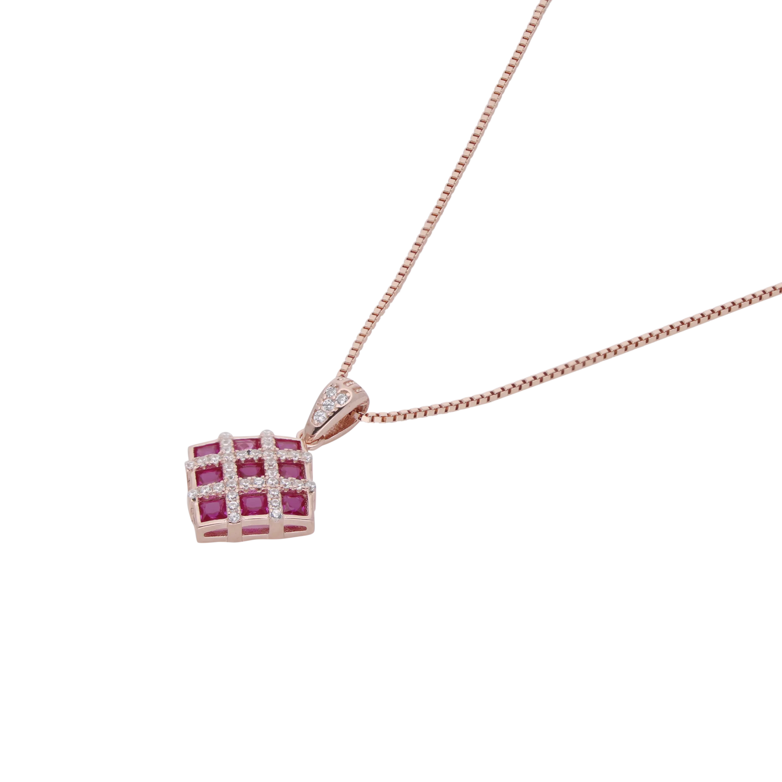 Radiant Ruby & Zircon Pendant | SKU : 0020860158, 0020860141, 0003402023, 0020860127, 0020860134, 0003402030,