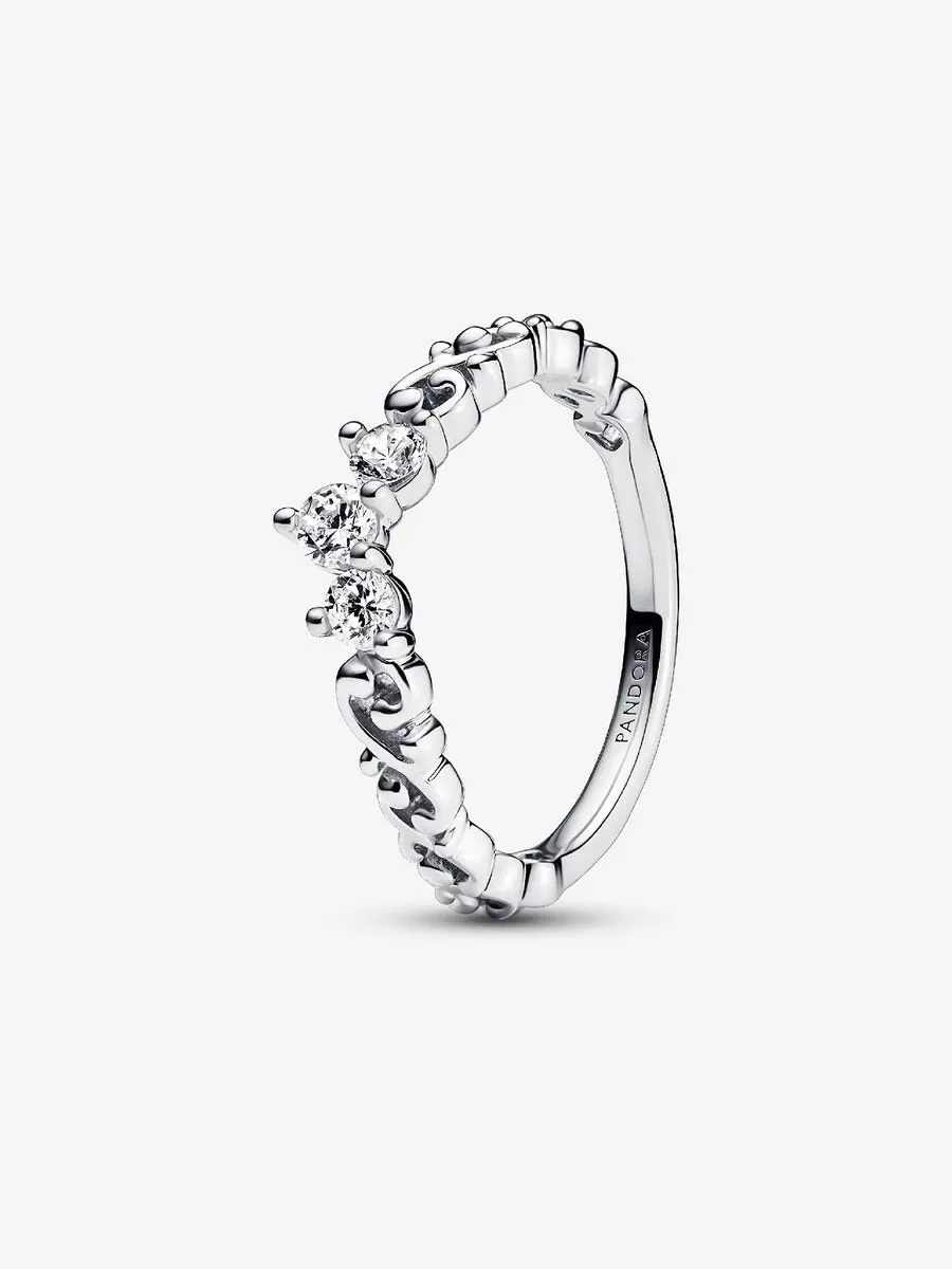 Regal Swirl Tiara Ring