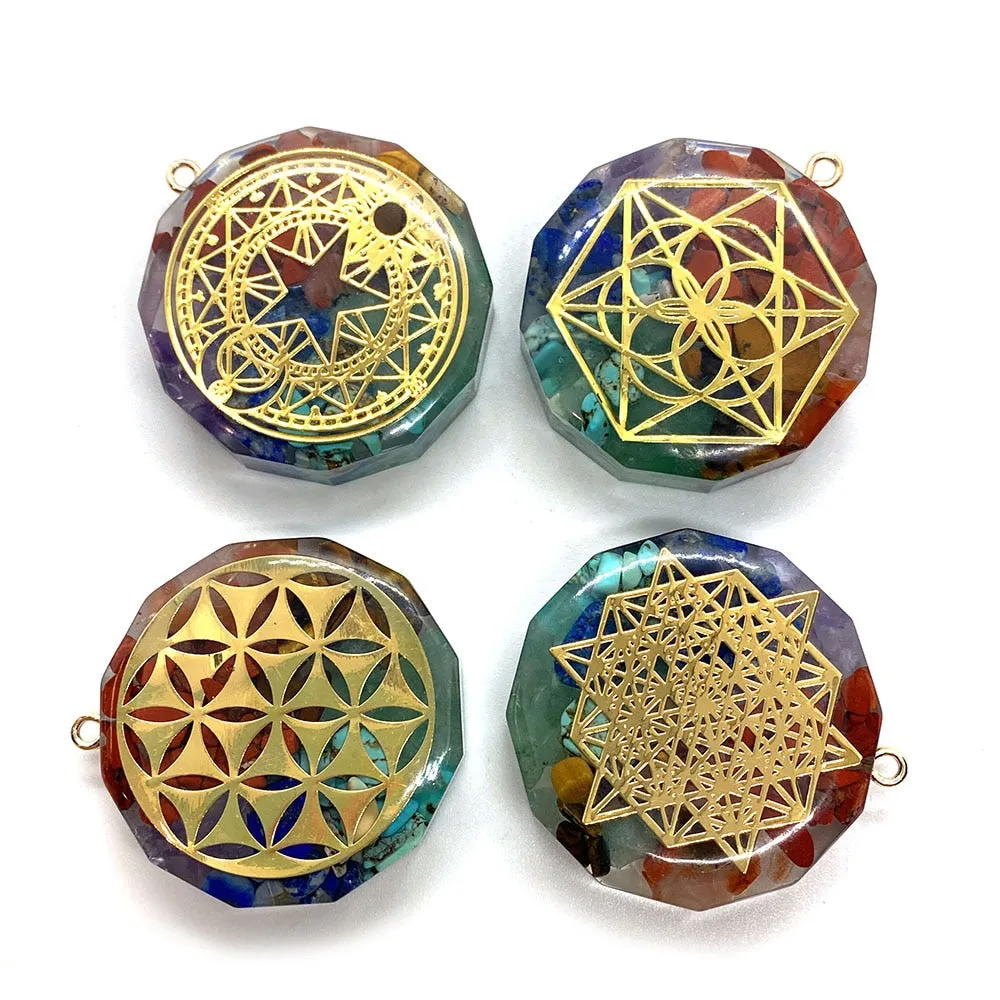 Retro Orgonite Stone Pendants