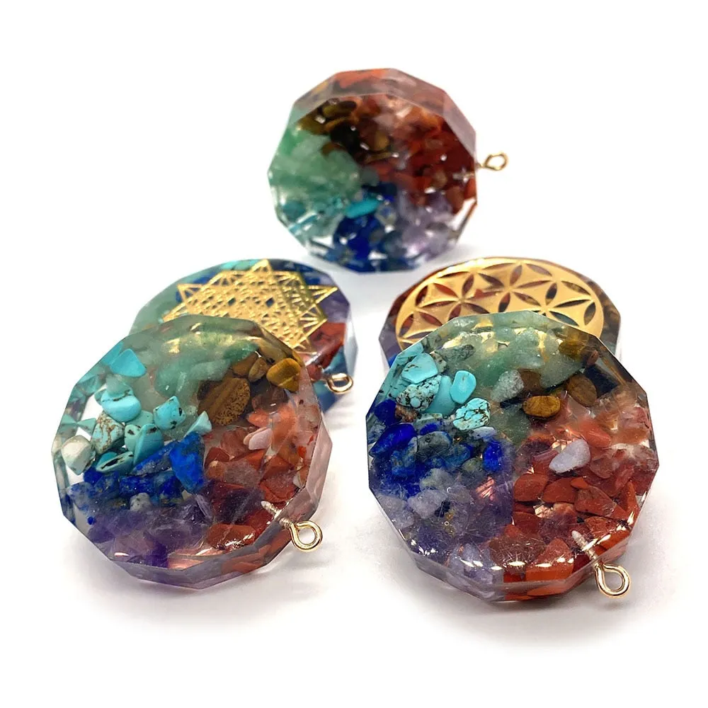 Retro Orgonite Stone Pendants