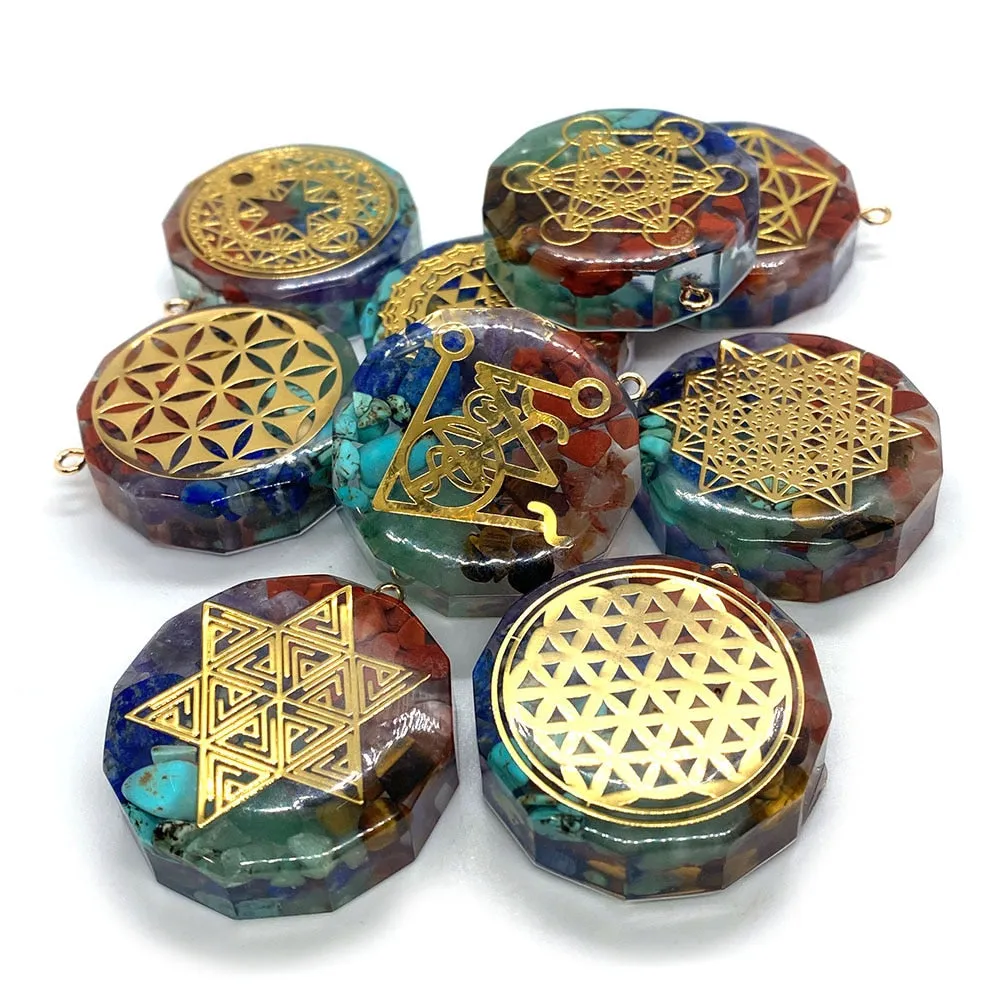 Retro Orgonite Stone Pendants