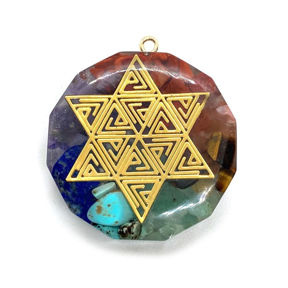 Retro Orgonite Stone Pendants