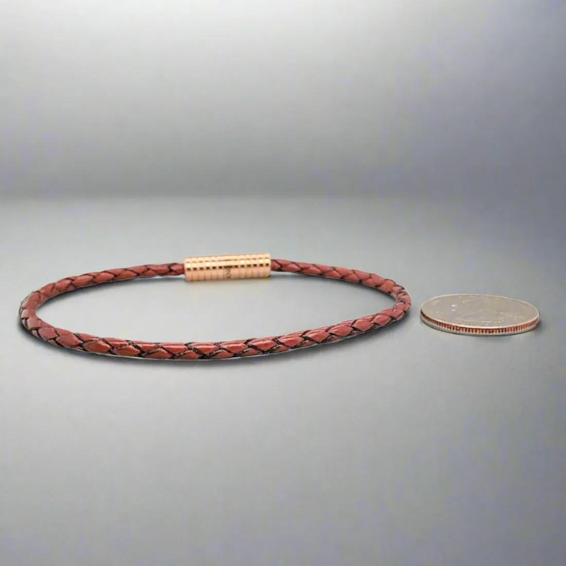 RGP Deakin & Francis Brown Braided Leather Bracelet