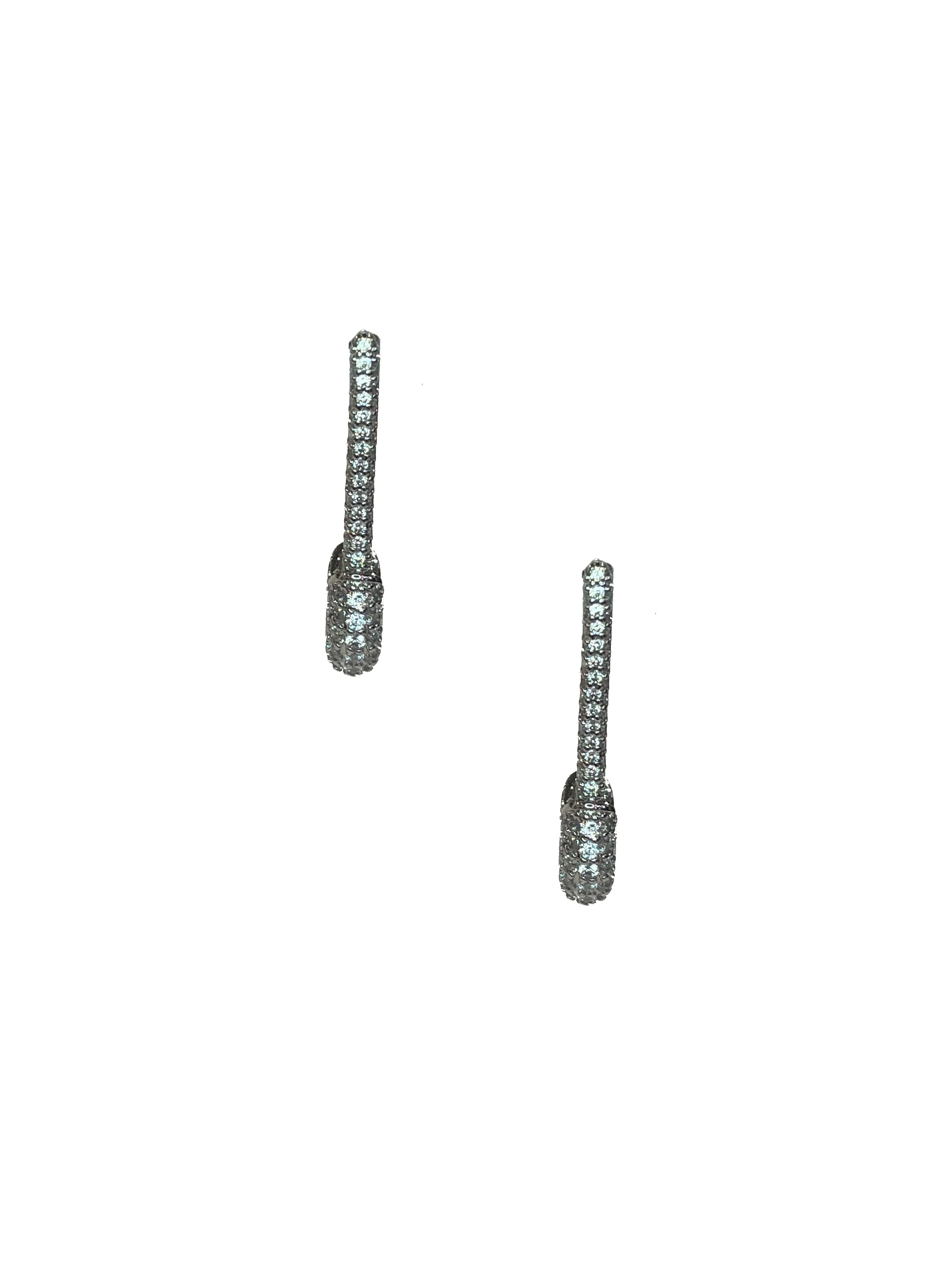 Safety Pin Earrings - Silver