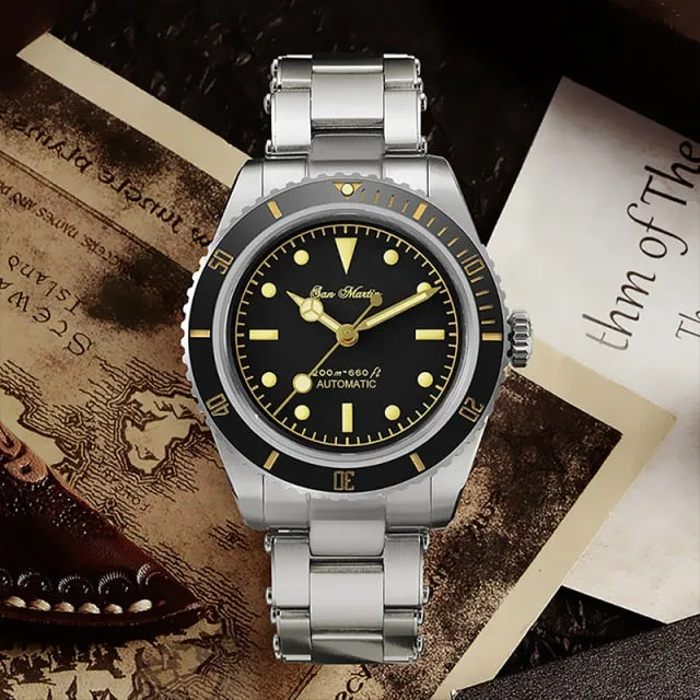 San Martin 53 6200 Classic Retro Diver Men's Watches Sapphire NH35 Stainless Steel Automatic Luxury Just One More Watch for Male
