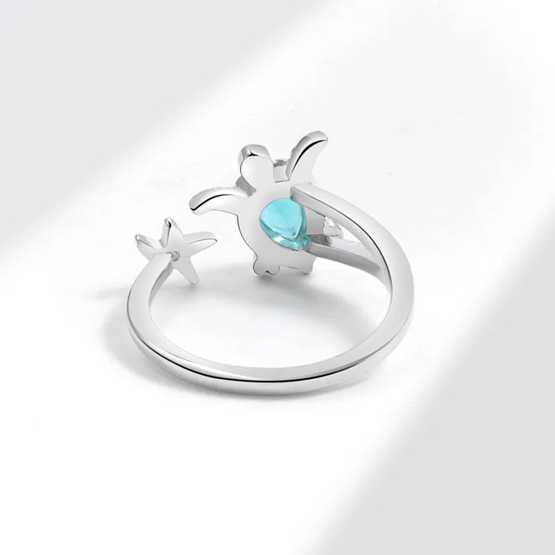 Sea Turtle Starfish Stacking Ring