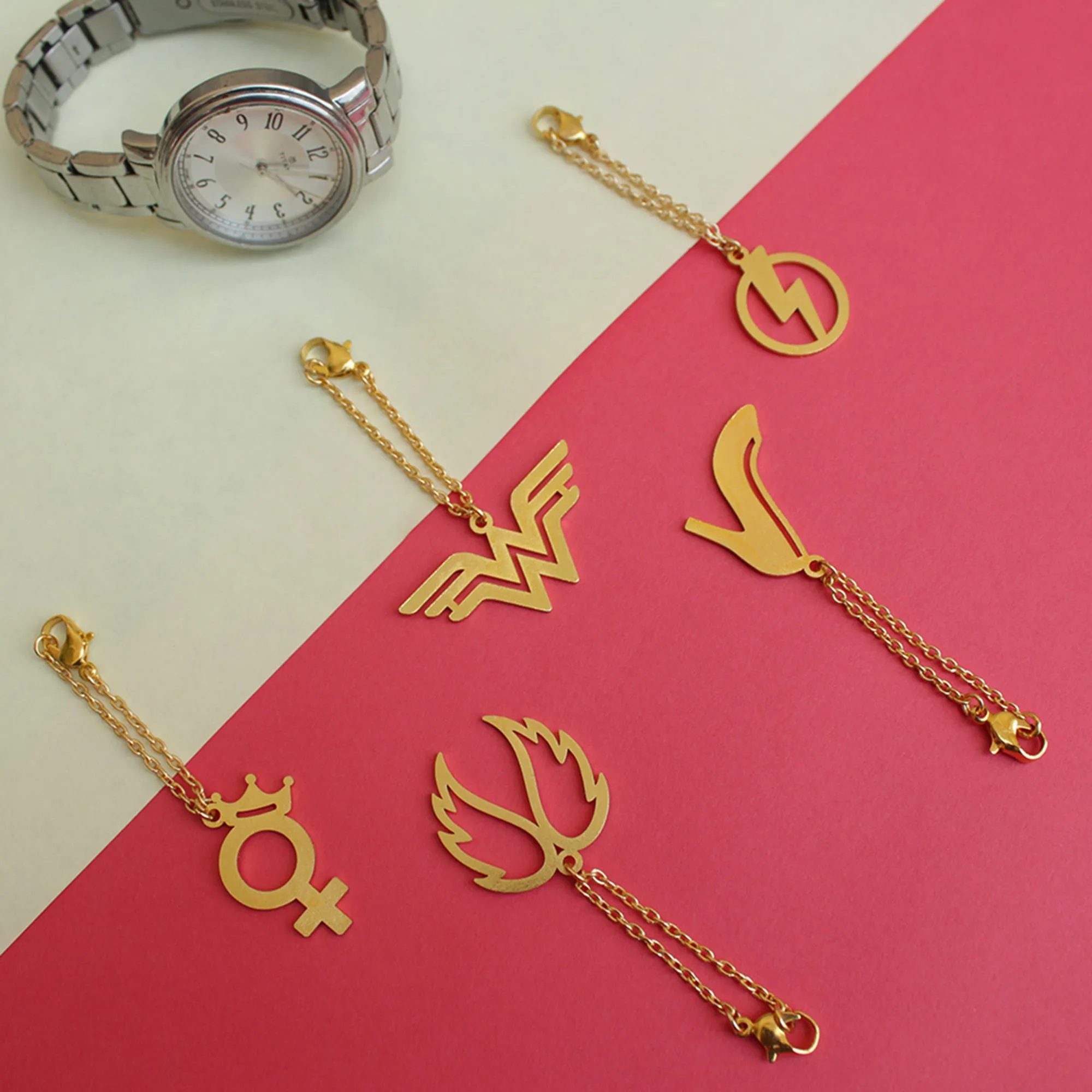 Set Of 5 Laser Cut Watch Charms