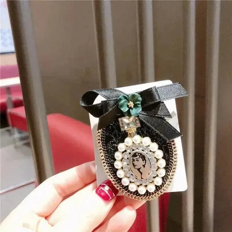 Shop Crystal Pearl Lace Badge Brooch - Elegant Accessory for Any Occasion