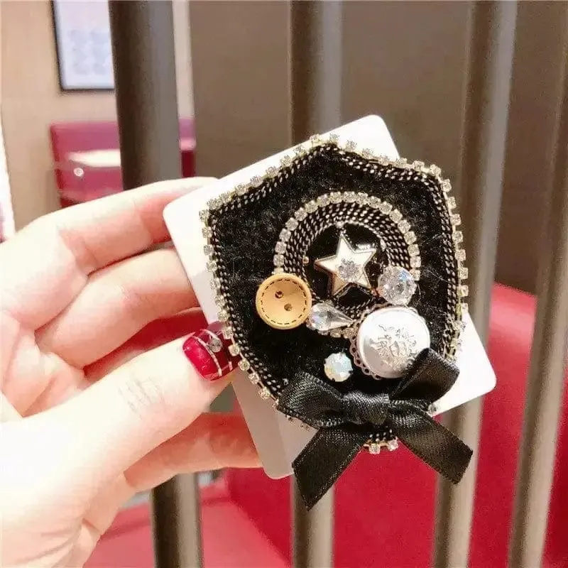 Shop Crystal Pearl Lace Badge Brooch - Elegant Accessory for Any Occasion